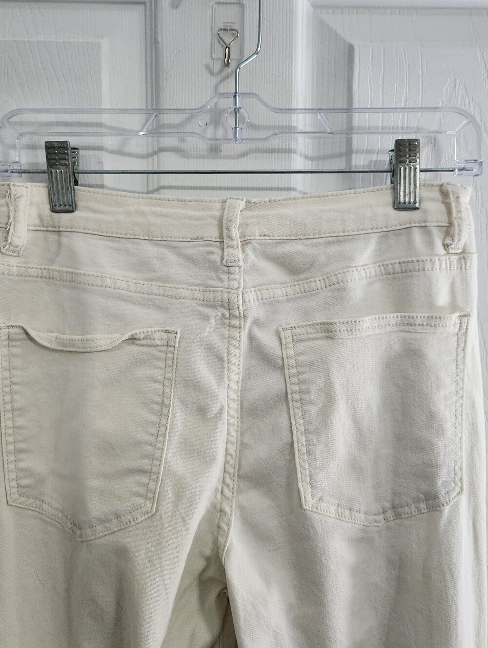 Altar'd state khaki bell bottoms size medium y2k hippie stretch Grunge Raw Hem - Picture 10 of 12